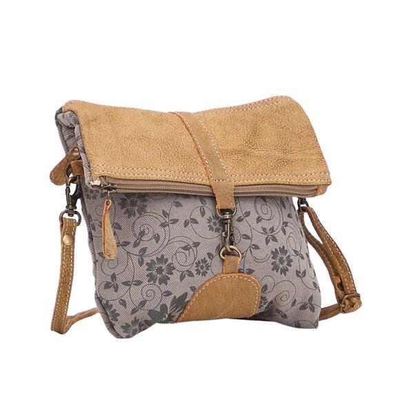 Myra Bag - Teal & Tan Cross Body Bag - Picture 2 of 6